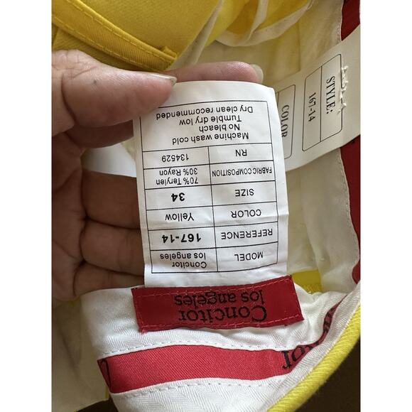 Concitor Mens Dress Pant Trousers Flat Front Solid Size 34 - Picture 7 of 8